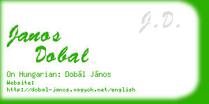 janos dobal business card