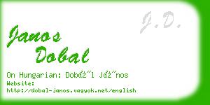 janos dobal business card